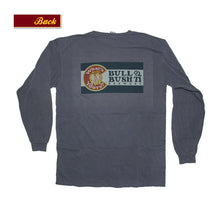 Load image into Gallery viewer, Product Image - Bull &amp; Bush Brewery Long Sleeve T-Shirt with Colorado flag theme branding screen-printed front and back
