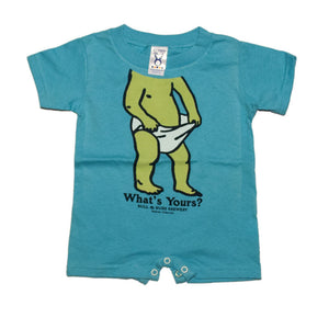 Product Image - 100% cotton romper with snap closures - Bull & Bush Brewery bobblehead print on front