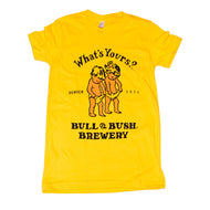 Product Image - T-Shirt - two-color screen-print on the front inspired by our legendary Bull & Bush Brewery poster